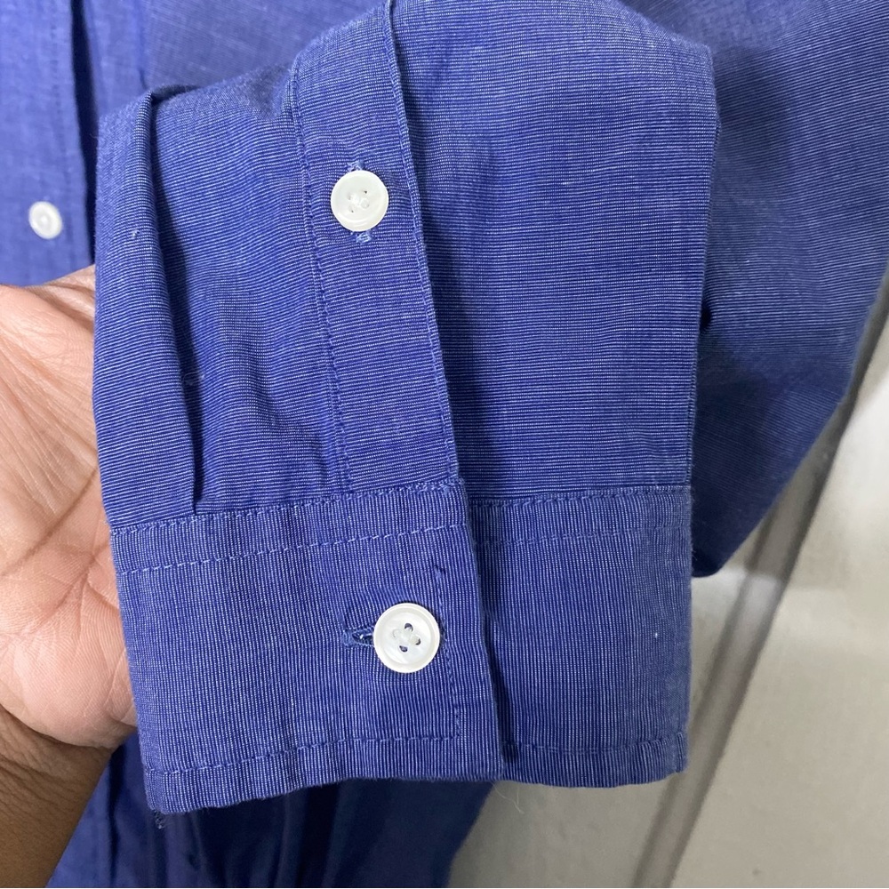 Banana Republic : size : 8 : casual blue denim chambray long sleeve shirt dress - Picture 8 of 11